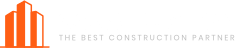 construction company logo light text